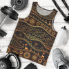 Gold African Design Men Tank Top