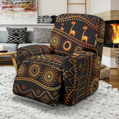Gold African Design Recliner Slipcover-JORJUNE.COM