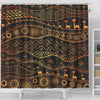 Gold African Design Shower Curtain