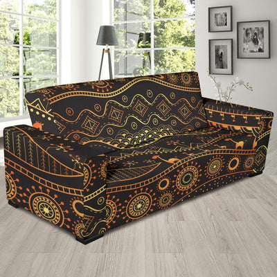 Gold African Design Sofa Slipcover-JORJUNE.COM