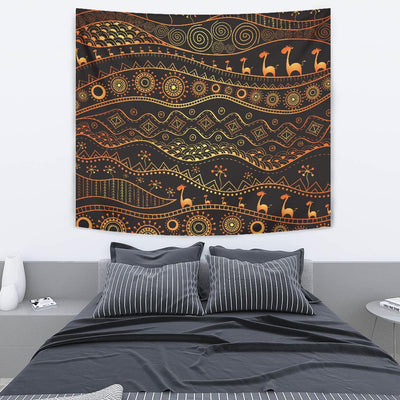 Gold African Design Tapestry