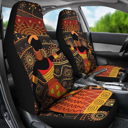 Gold African Design Universal Fit Car Seat Covers