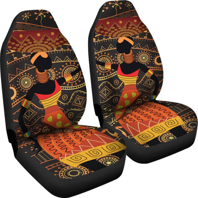Gold African Design Universal Fit Car Seat Covers