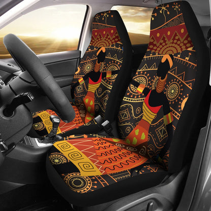 Gold African Design Universal Fit Car Seat Covers
