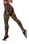 Gold African Design Women Leggings