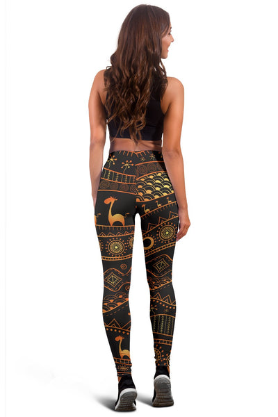 Gold African Design Women Leggings