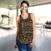 Gold African Design Women Racerback Tank Top