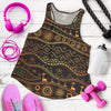 Gold African Design Women Racerback Tank Top