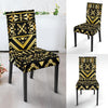 Gold Aztec Tribal Dining Chair Slipcover-JORJUNE.COM