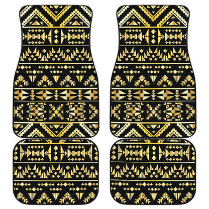 Gold Aztec Tribal Front and Back Car Floor Mats