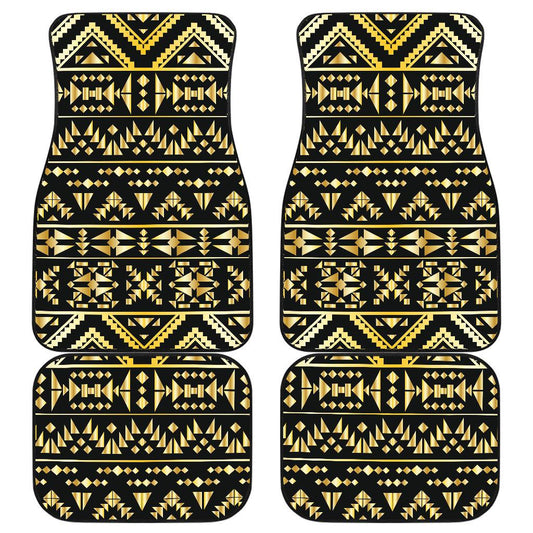 Gold Aztec Tribal Front and Back Car Floor Mats