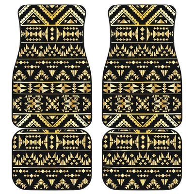 Gold Aztec Tribal Front and Back Car Floor Mats