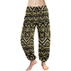 Gold Aztec Tribal Harem Pants