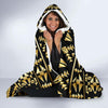 Gold Aztec Tribal Hooded Blanket-JORJUNE.COM