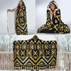 Gold Aztec Tribal Hooded Blanket-JORJUNE.COM