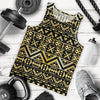 Gold Aztec Tribal Men Tank Top