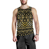 Gold Aztec Tribal Men Tank Top