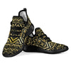 Gold Aztec Tribal Mesh Knit Sneakers Shoes