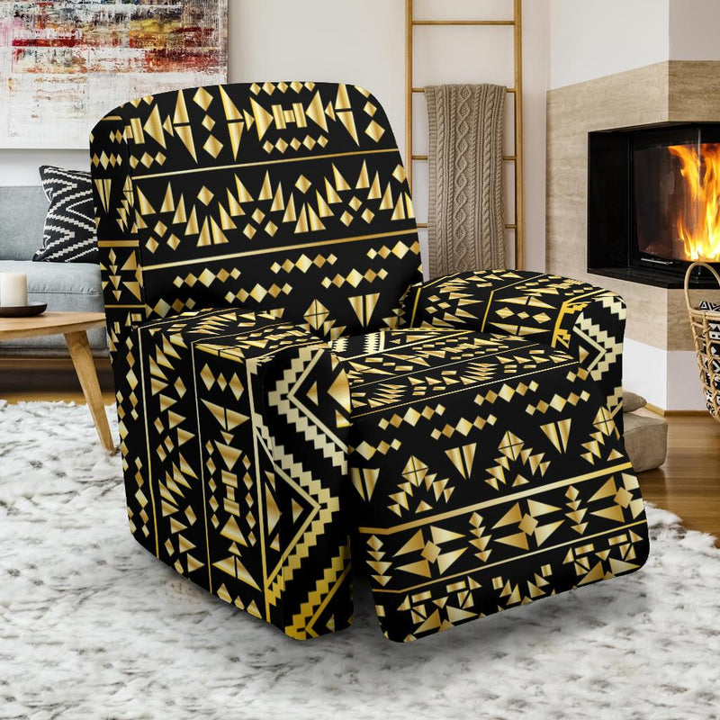 Gold Aztec Tribal Recliner Slipcover-JORJUNE.COM