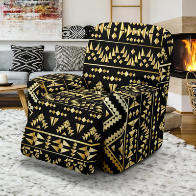 Gold Aztec Tribal Recliner Slipcover-JORJUNE.COM