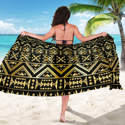 Gold Aztec Tribal Sarong Pareo Wrap