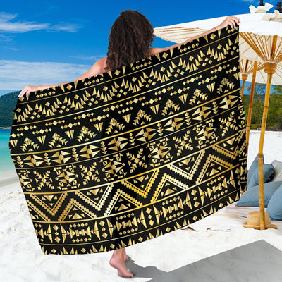 Gold Aztec Tribal Sarong Pareo Wrap