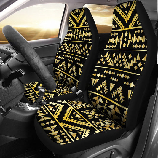 Gold Aztec Tribal Universal Fit Car Seat Covers