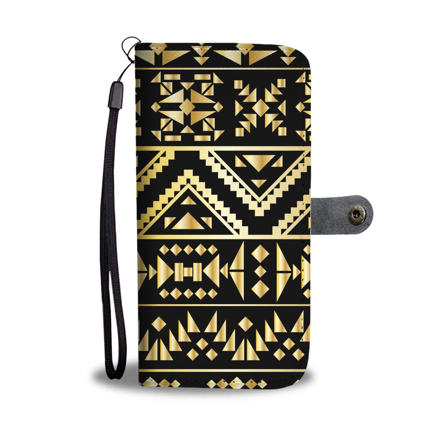 Gold Aztec Tribal Wallet Phone case