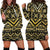 Gold Aztec Tribal Women Hoodie Dress