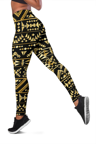 Gold Aztec Tribal Women Leggings