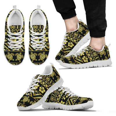 Tribal Aztec Sea Turtle Hawaiian Flower Men Sneakers