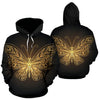 Gold Butterfly All Over Print Hoodie