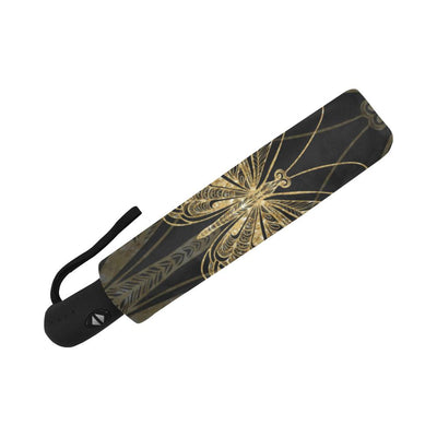 Gold Butterfly Automatic Foldable Umbrella