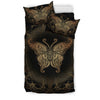 Gold Butterfly Ornamenta Duvet Cover Bedding Set