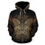 Gold Butterfly Ornamental All Over Zip Up Hoodie