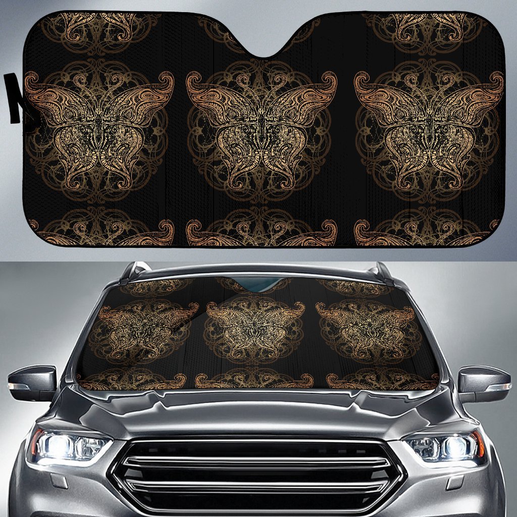 Gold Butterfly Ornamental Car Sun Shade-JorJune