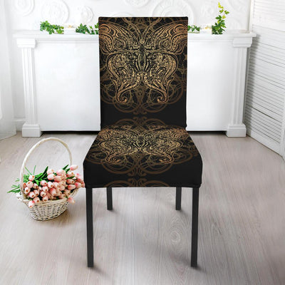 Gold Butterfly Ornamental Dining Chair Slipcover-JORJUNE.COM