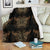 Gold Butterfly Ornamental Fleece Blanket