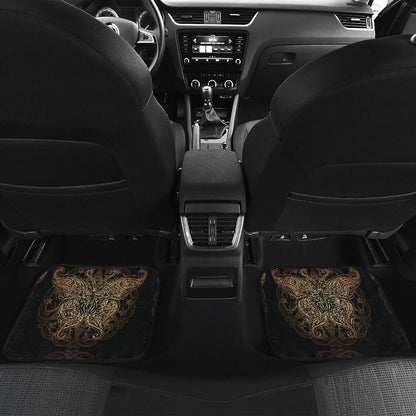Gold Butterfly Ornamental Front and Back Car Floor Mats