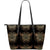 Gold Butterfly Ornamental Large Leather Tote Bag