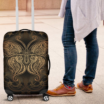 Gold Butterfly Ornamental Luggage Cover Protector