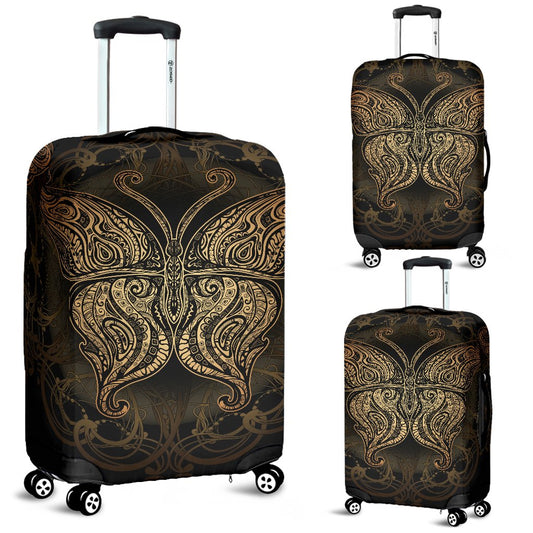 Gold Butterfly Ornamental Luggage Cover Protector