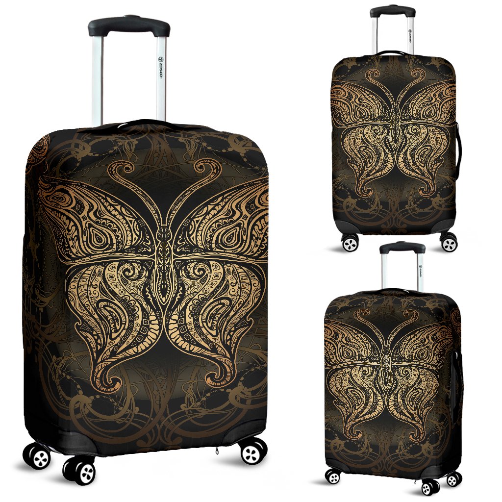 Gold Butterfly Ornamental Luggage Cover Protector