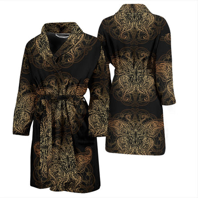 Gold Butterfly Ornamental Men Bath Robe