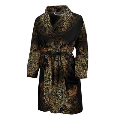 Gold Butterfly Ornamental Men Bath Robe