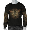 Gold Butterfly Ornamental Men Crewneck Sweatshirt