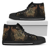 Gold Butterfly Ornamental Men High Top Shoes