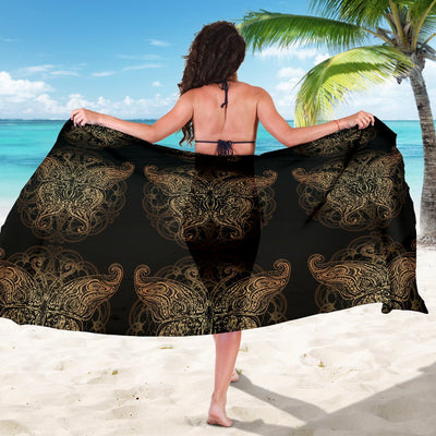 Gold Butterfly Ornamental Sarong Pareo Wrap