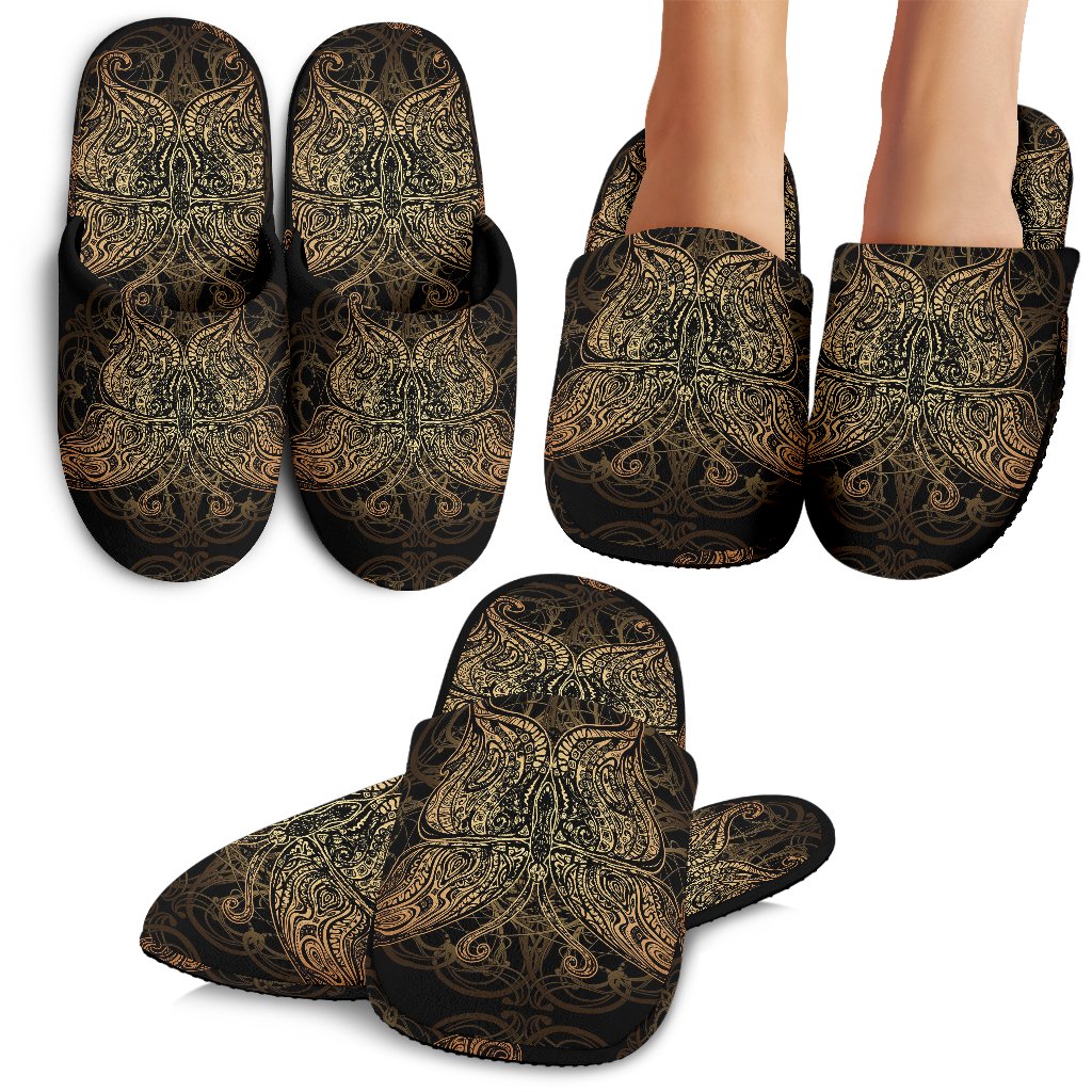Gold Butterfly Ornamental Slippers