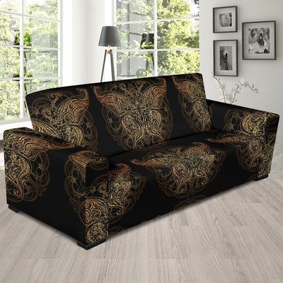 Gold Butterfly Ornamental Sofa Slipcover-JORJUNE.COM